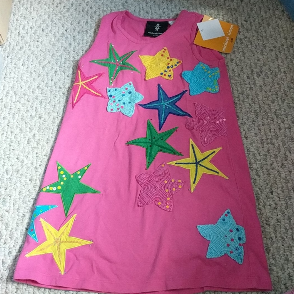 NWT Michael Simon 6X starfish dress embellishments